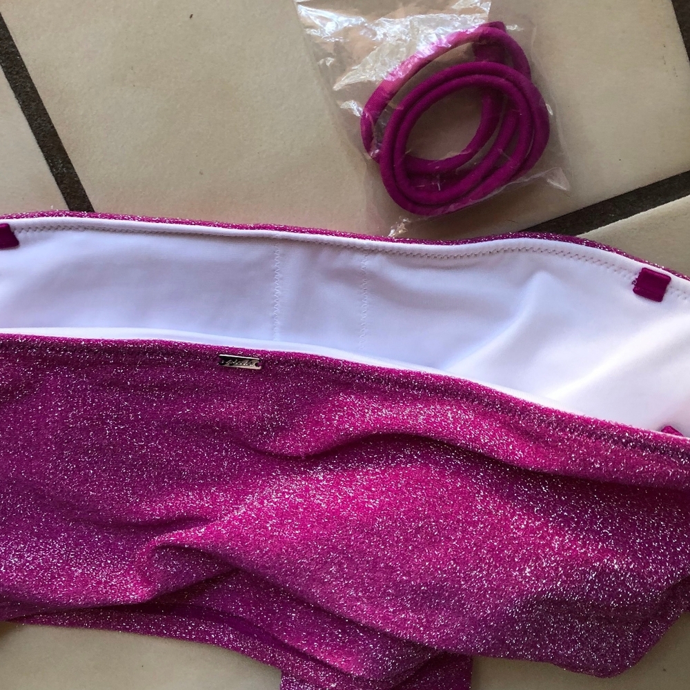 PINK Shimmery Pink Bikini Set - Picture 3 of 4